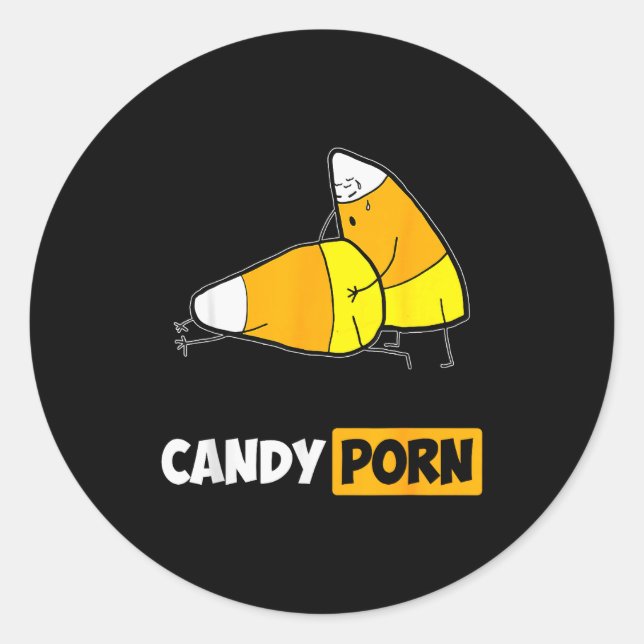 Sticker Rond Candy Funny Halloween Men Gift  (Devant)