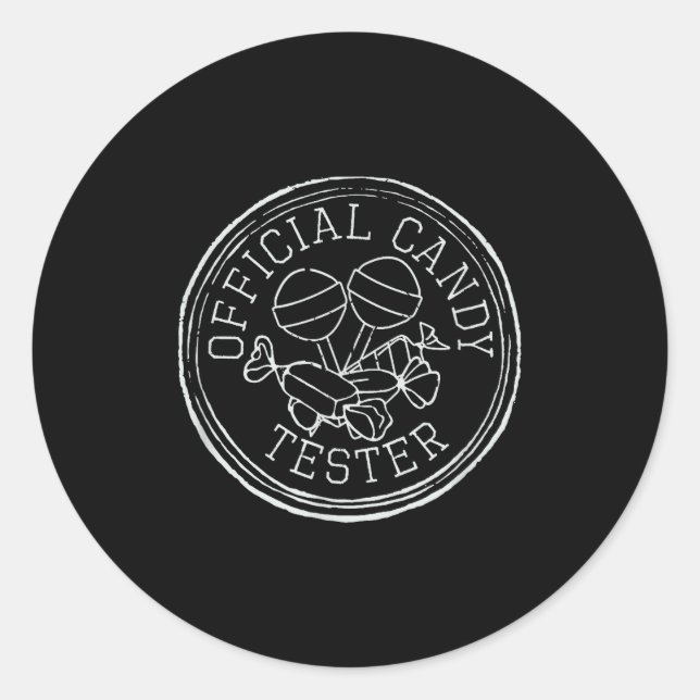 Sticker Rond Candy Tester, Retro Candy Lovers  (Devant)