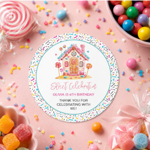 Sticker Rond Candyland Sweet Celebration Anniversaire de enfant