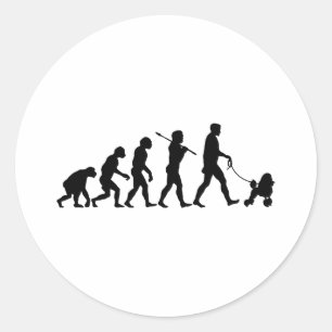 Sticker Rond Caniche