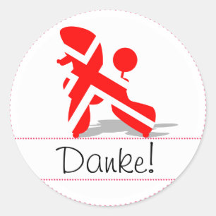 Sticker Rond Caniches Patriotiques