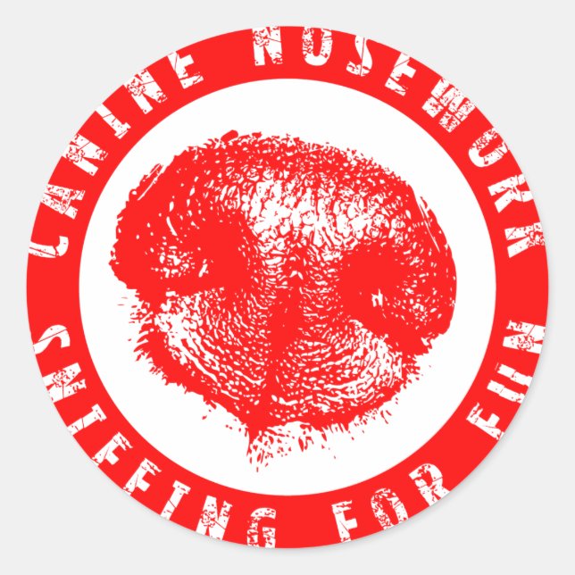 Sticker Rond Canine Nosework, Coussin pour s'amuser (Devant)