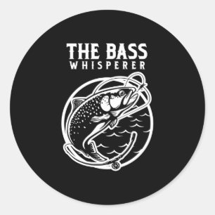 Sticker Rond Canne à pêche whisper pour hommes pour la pêche au