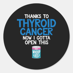 Sticker Rond Canne de cancer de la personne amusant cadeau
