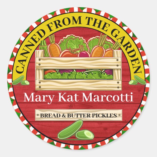 Sticker Rond Canned from the Garden Farm (Devant)