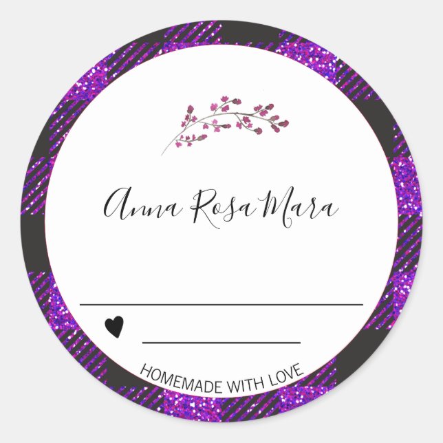 Sticker Rond ** Canning Jelly Buffalo En vichy Coeur. AP30 (Devant)