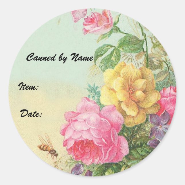 Sticker Rond Canning Label Vintage (Devant)