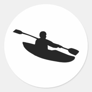 Sticker Rond Canoë - Kayak