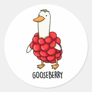 Sticker Rond Canon à baies amusant Gooseberry