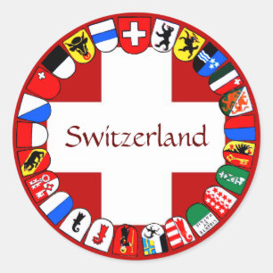 Sticker Rond Cantons suisses