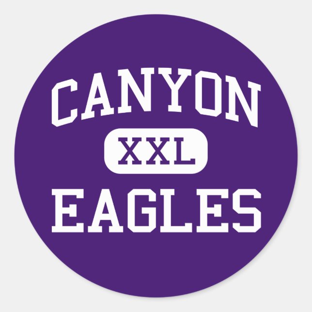 Sticker Rond Canyon - Eagles - Lycée - Canyon Texas (Devant)