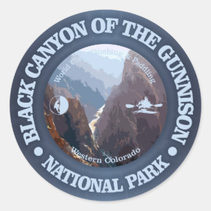 Sticker Rond Canyon noir du Gunnison NP (C)