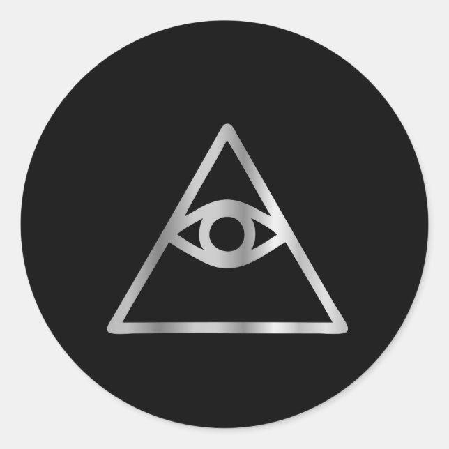 Sticker Rond Cao dai Eye of Providence - Icône religieuse (Devant)