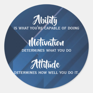 Sticker Rond Capacité, Motivation, Devis d'attitude, Abstrait b