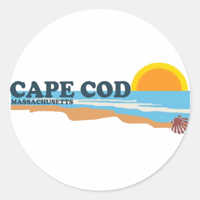Sticker Rond Cape Cod. (Devant)
