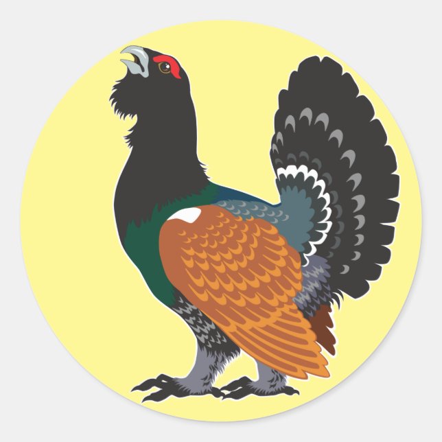 Sticker Rond capercaillie (Devant)