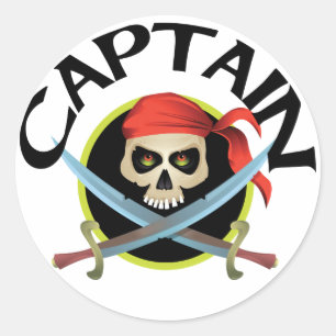 Sticker Rond Capitaine 3D