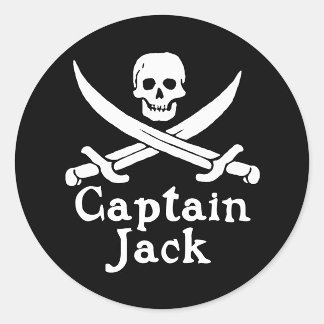 Sticker Rond Capitaine Jack (Devant)