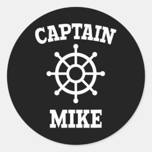 Sticker Rond Capitaine Mike T Shirt