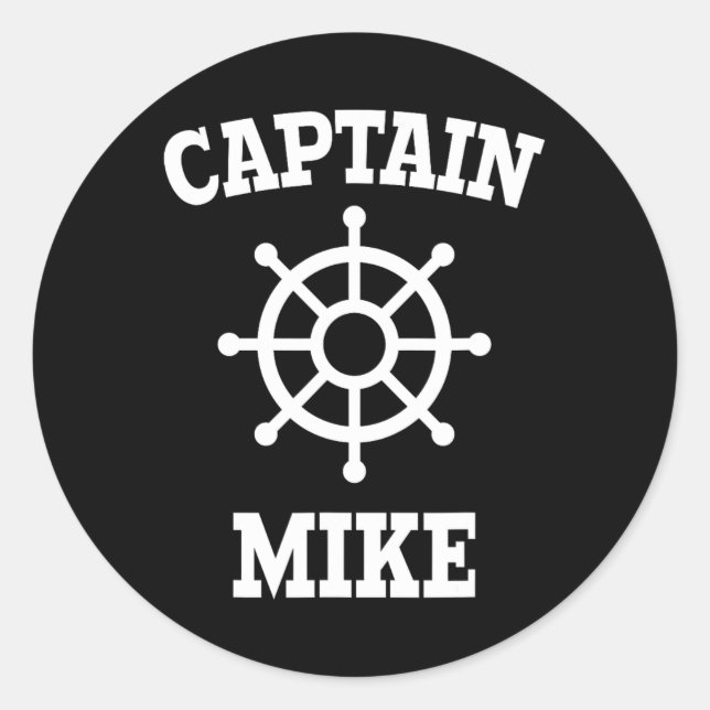 Sticker Rond Capitaine Mike T Shirt (Devant)