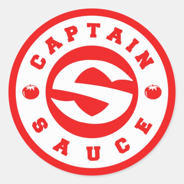 Sticker Rond Capitaine Sauce Tomato (Devant)