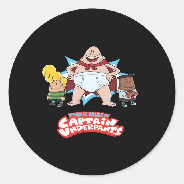 Sticker Rond Capitaine Sous-Pantalon Premier Film Épique Capita (Devant)