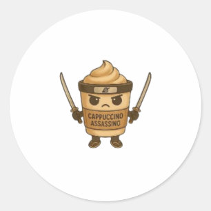 Sticker Rond Cappuccino Assassino