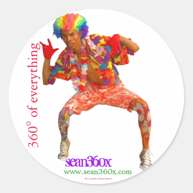 Sticker Rond Capteur360x 360° Clown (Devant)