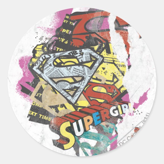 Sticker Rond Capteurs de bande dessinée Supergirl 4 (Devant)