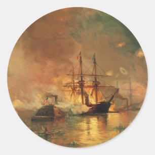 Sticker Rond Capture de la guerre civile américaine de la Nouve