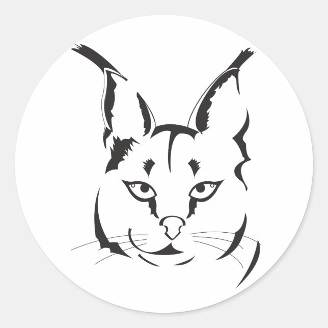 Sticker Rond Caracal (Devant)
