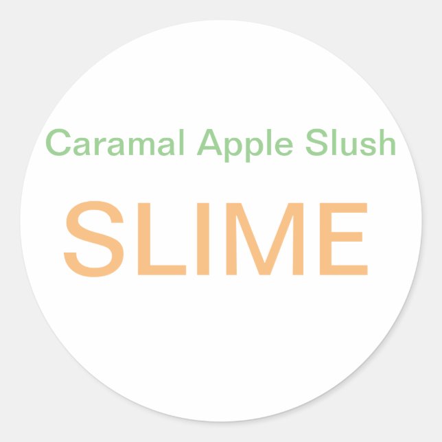 Sticker Rond Caramal Apple slush logo SLIME (Devant)