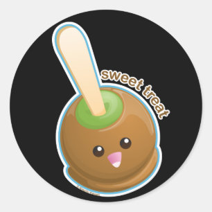 Sticker Rond Caramel Apple