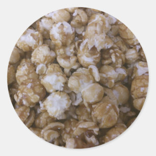 Sticker Rond Caramel Pop Corn