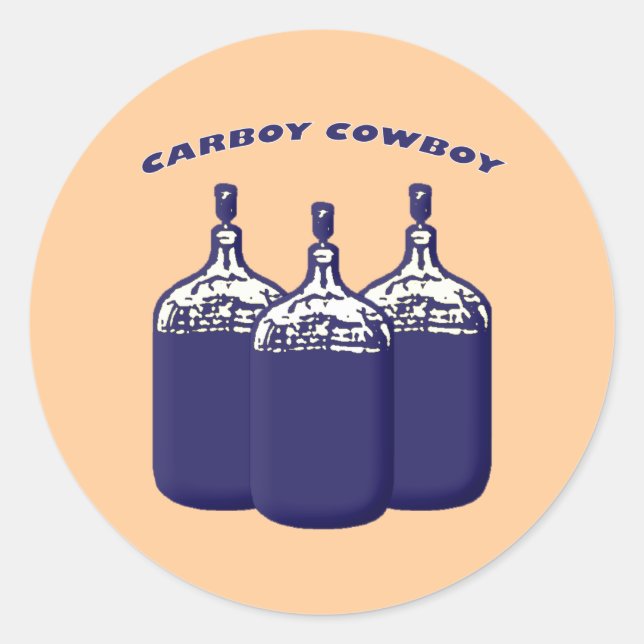 Sticker Rond Carboy Cowboy (Devant)