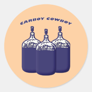 Sticker Rond Carboy Cowboy