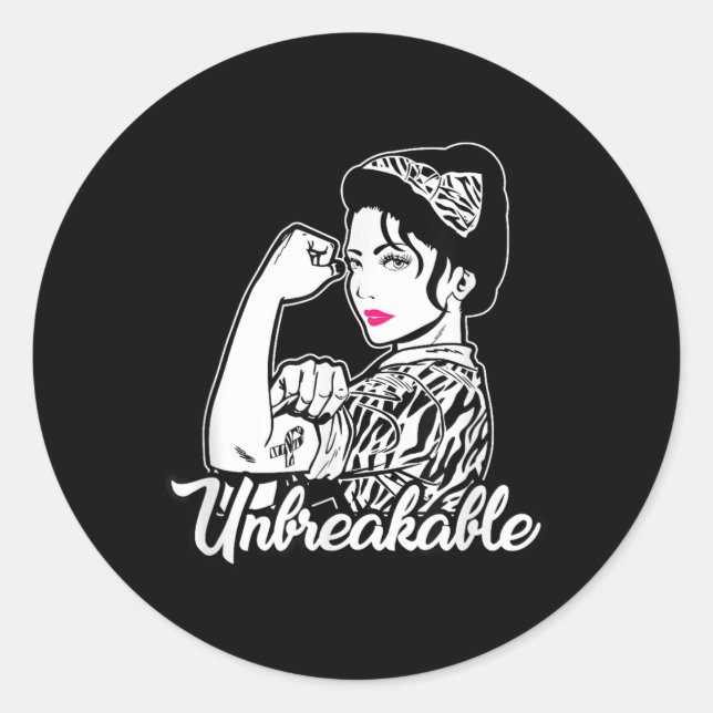 Sticker Rond Carcinoïde neuroendocrinienne Cancer Ruban incassa (Devant)