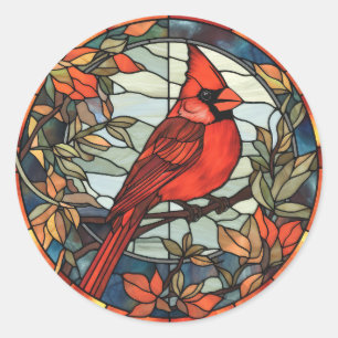 Sticker Rond Cardinal Élégant