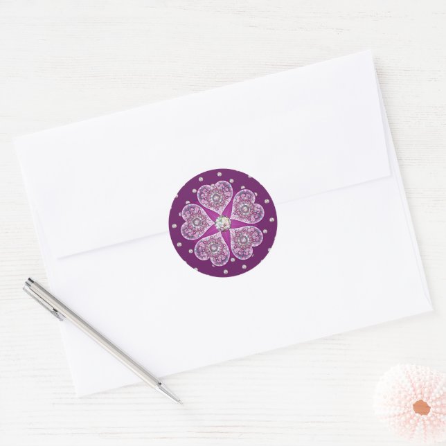 Sticker Rond Cardinal Red Rosace (Enveloppe)