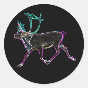 Sticker Rond Caribou électrique