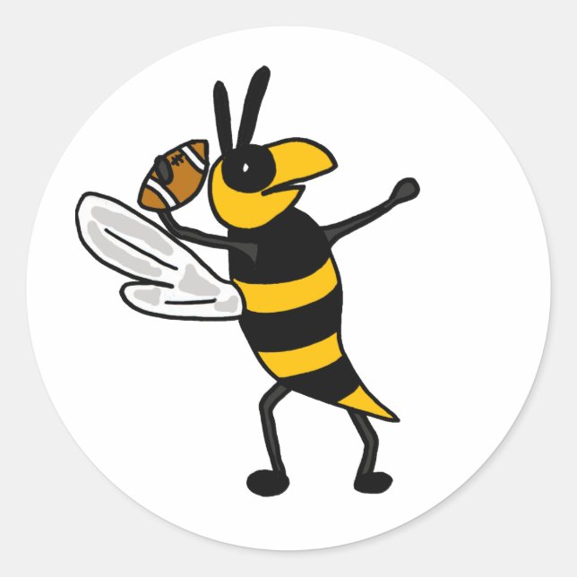 Sticker Rond Caricature de football Jaune - Veste Jaune (Devant)