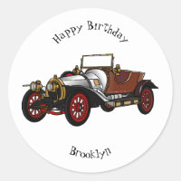 Caricature de voiture classique 1920
