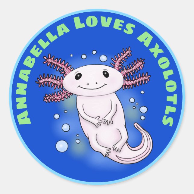 Sticker Rond Caricature pour animal de compagnie rose pâle (Devant)