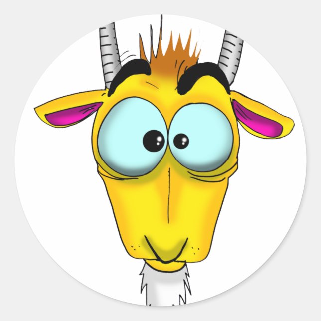 Sticker Rond Caricorne Capricorne (Devant)