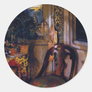 Sticker Rond Carl Larsson Vintage Le Coin Jouets