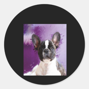 Sticker Rond Carlin Portrait Art Jote Carlin