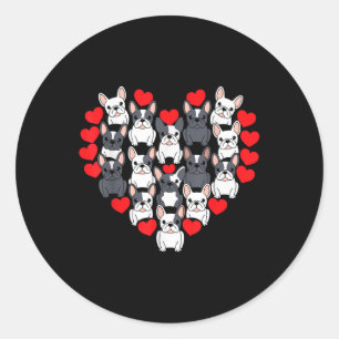 Sticker Rond Carlin Valentines Day Heart Formation Amoureux des