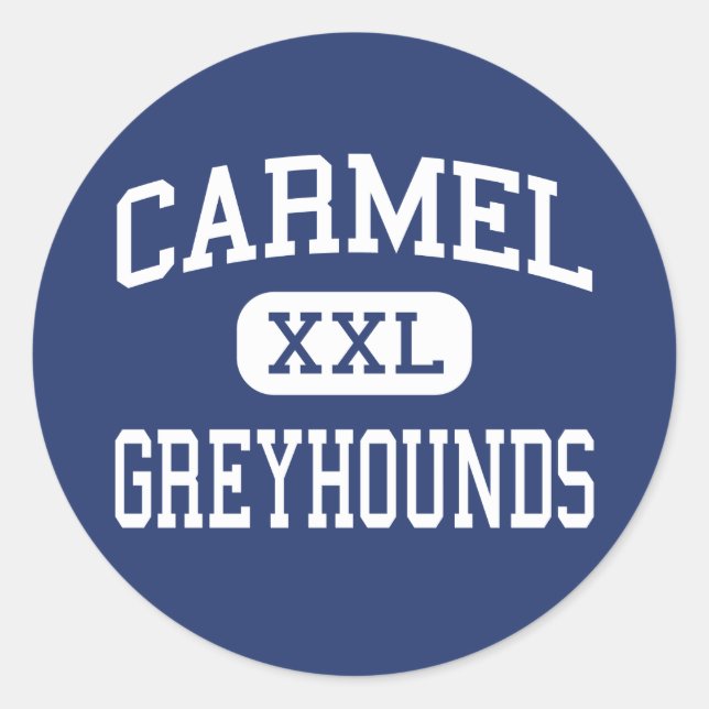 Sticker Rond Carmel - Greyhounds - Lycée - Carmel Indiana (Devant)