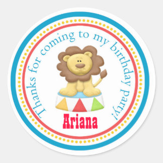 Sticker Rond Carnaval Cirque Anniversaire Fête Favoriser Sticke