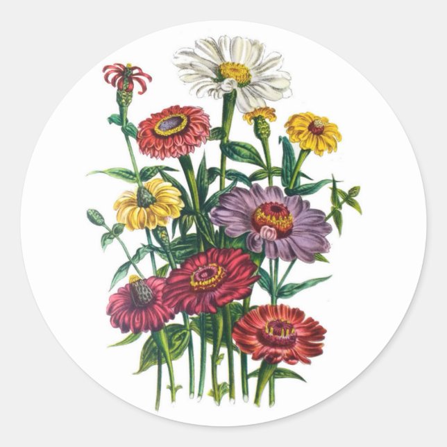 Sticker Rond Carnaval des fleurs (Devant)